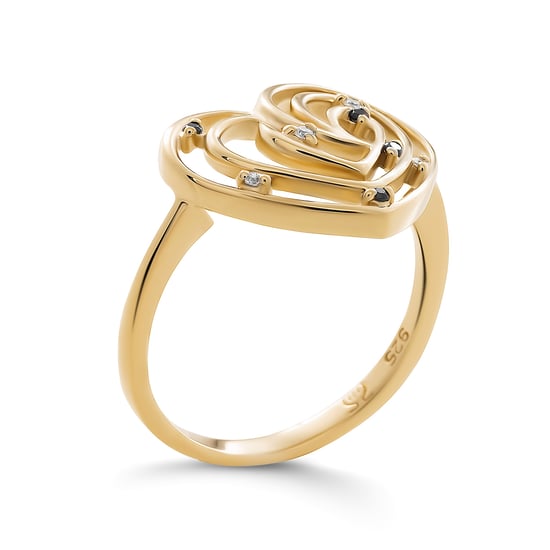 Orphelia 'Euphoria' Women's 925 Sterling Silver Ring - Gold ZR-7522/G