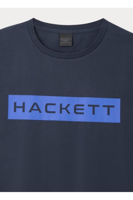 Hackett Sport Essential Box Logo Short Sleeve T-shirt Navy