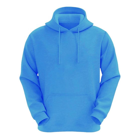 VR2 Denim Mens Plain Hoodie Long Sleeve Pullover