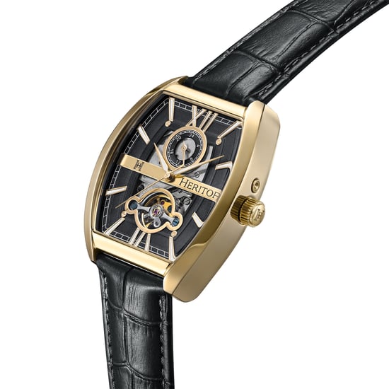 Reloj Automático Heritor Masterson Semi-Esqueleto con Correa de Cuero - Image 2