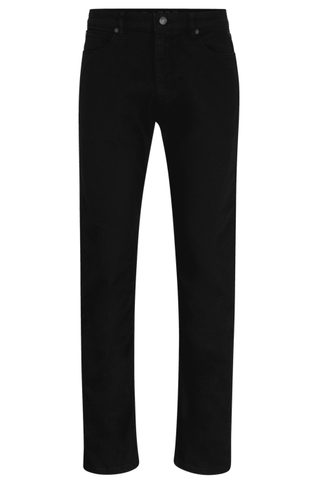 Men's Hugo Slim-Fit Comfort Stretch Jeans in Black - Image 1