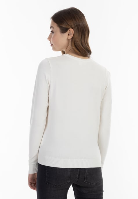 Mymo Knitted pullover women off-white - Image 4