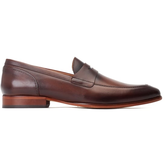 Base London Bruno Leather Men's Burnt Brown Loafers - Image 5