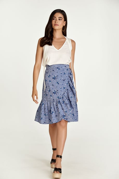 Falda con volantes y estampado floral - Image 6