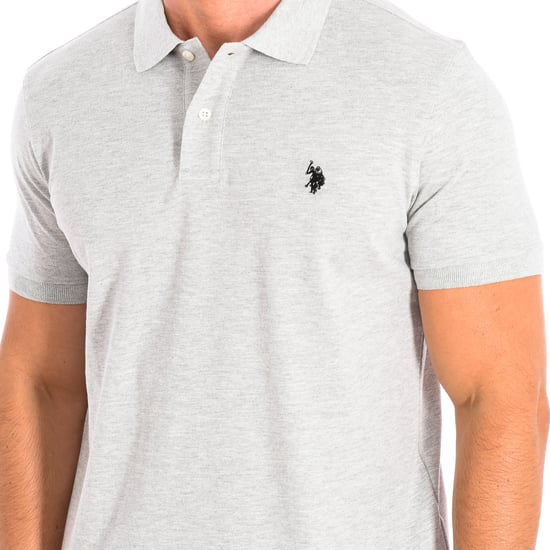 KING Short Sleeve Polo with contrast lapel collar 61423 man