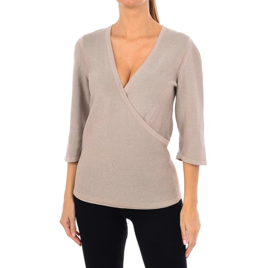 Women's long-sleeved cross-neck sweater APUL01-A651