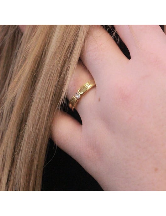 Anillo Simplicity - Oro y Cristal - Image 2