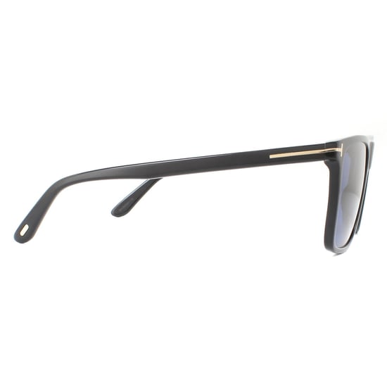 Gafas de sol Tom Ford Fletcher FT0832 01V Negro Brillante Azul - Image 4