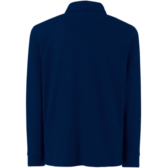 Fruit Of The Loom Childrens Long Sleeve 65/35 Pique Polo / Childrens Polo Shirts (Deep Navy) - Image 2
