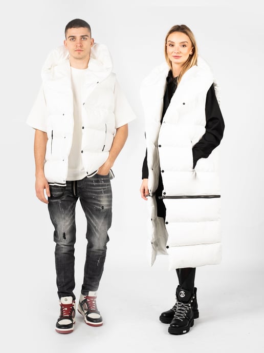 La Haine Inside Us Chaleco Unisex-LM068 Mujer Blanco - Image 2