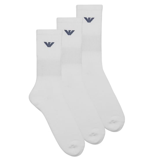 Emporio Armani CC300 Mens Crew Socks Everyday Sports Cotton 3 Pack Trainer Socks - Image 5