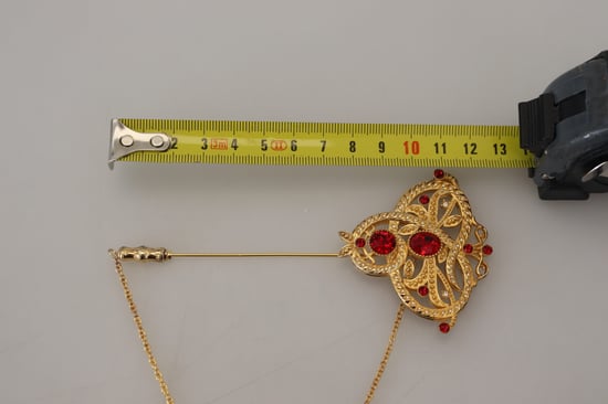 Broche de mujer en plata esterlina 925 con cadena de cristal en tono dorado de Dolce & Gabbana - Image 3