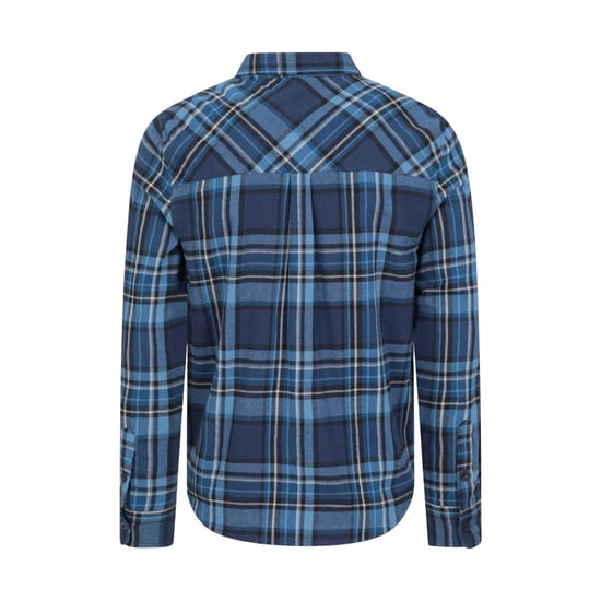 Mountain Warehouse Mens Trace Flannel Long-Sleeved Shirt (Dark Blue) - Image 2