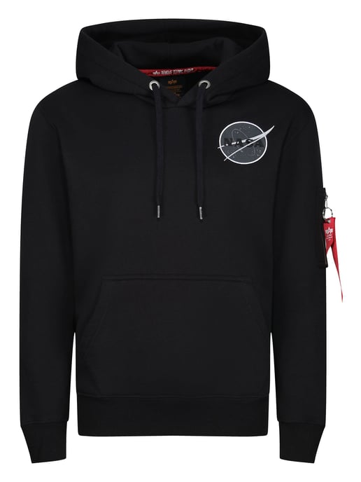Sudadera con capucha reflectante negra Dark Side de Alpha Industries - Image 1