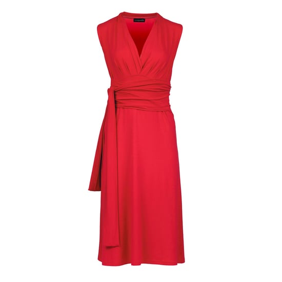 Red Jersey Empire Line Dress