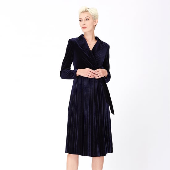 Velvet wrap effect dress - Image 2