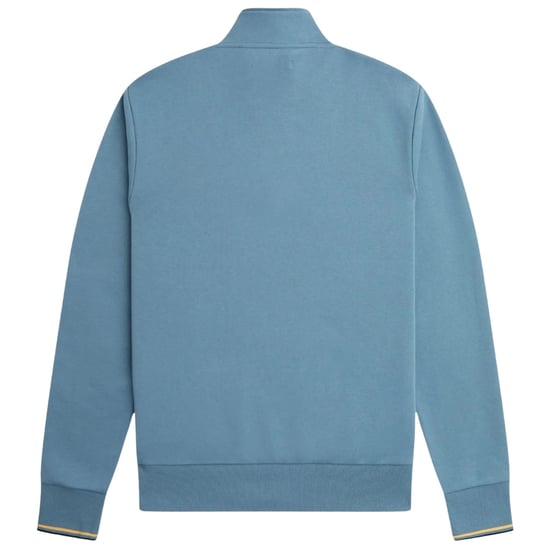 Fred Perry Twin Tipped Sleeve Ash Blue Half Zip Sweatshirt