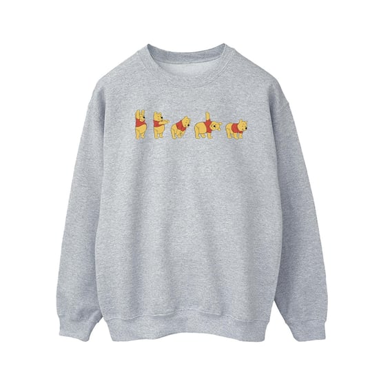Disney Mens Winnie The Pooh Stretching Sweatshirt (Sports Grey) - Image 1