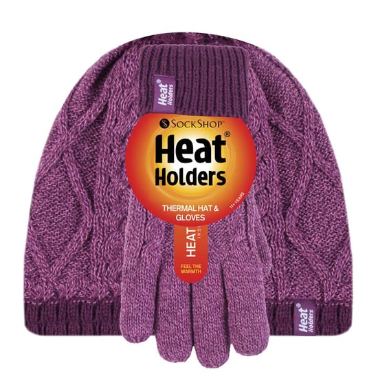 Calentadores - Niños Niñas Lindo Cable de punto cálido forro polar Pompón Invierno Gorro y Guantes Set con Bobble - PP1P13 - Image 2
