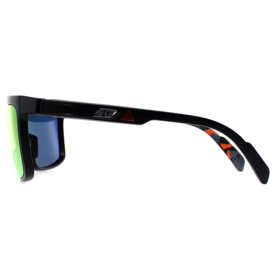 Adidas Shield Mens Matte Black Orange Camo Contrast Mirror Red SP0020