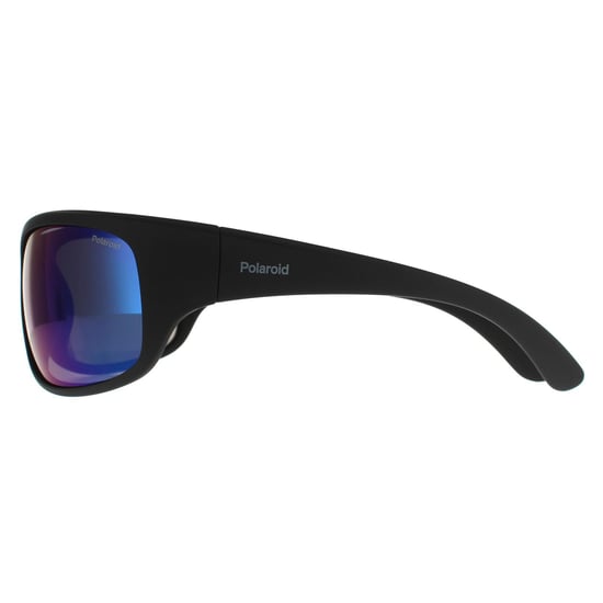 Polaroid Wrap Unisex Matte Black Green Mirror Polarized - Image 3