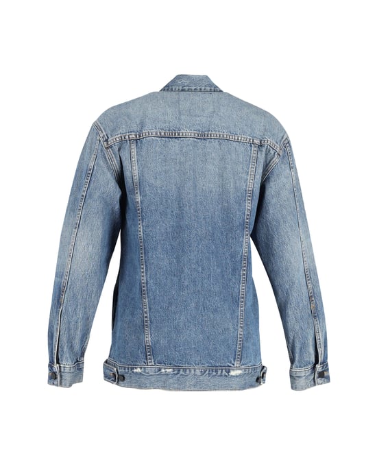 Alexander Wang Daze Oversized Denim Jacket in Blue Cotton - Image 3
