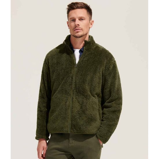 SOLS Unisex Adult Finch Fluffy Jacket (Army) - Image 3