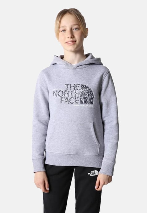 Sudadera con capucha The North Face Kids Drew Peak Overhead en gris - Image 2