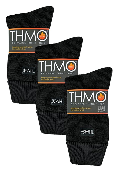 THMO - 3 Pares de Calcetines Pantuflas Transpirables Forrados de Vellón para Mujer - Negro - Image 2
