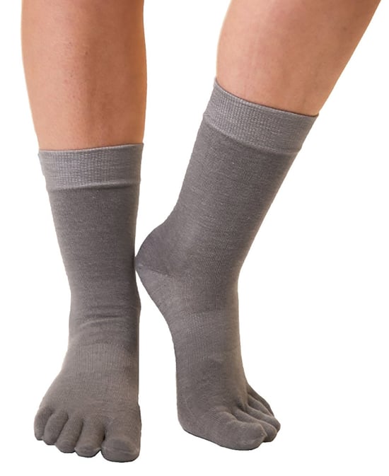 TOETOE - Calcetines de lana suave para hombre y mujer - Grises - Image 2