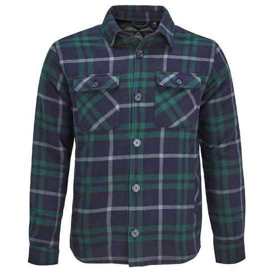 SOLS Unisex Adult Noah Flannel Padded Overshirt (Green Empire) - Image 1