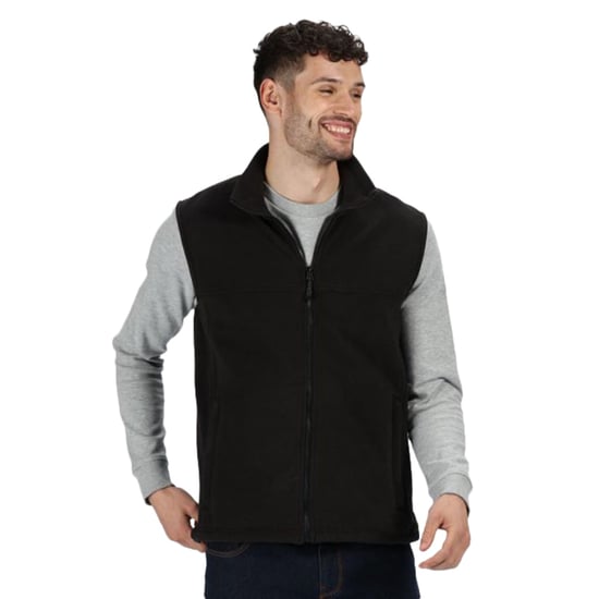 Regatta Haber II Full-Zip Bodywarmer Fleece Anti-Pill Jacket (250 GSM) (Black)