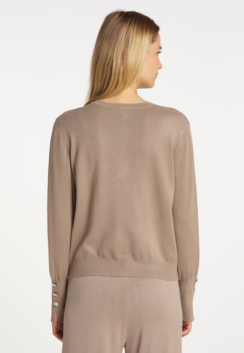 Dreimaster Cardigan women taupe - Image 4