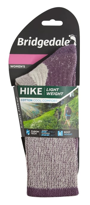Bridgedale - Calcetines de algodón ligeros para mujer - Ciruela - Image 2