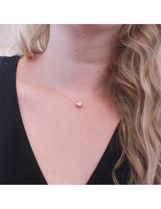 Colgantes Luna - Oro rosa y Cristal - Image 2