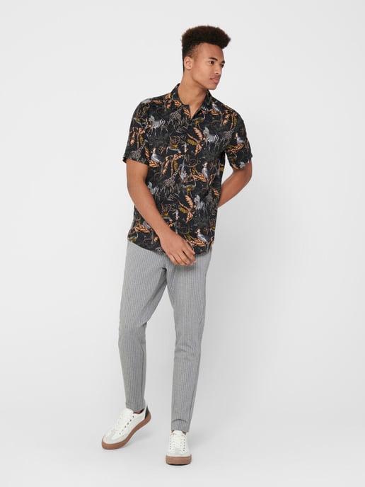Only & Sons Mens Regular Fit Floral Shirt