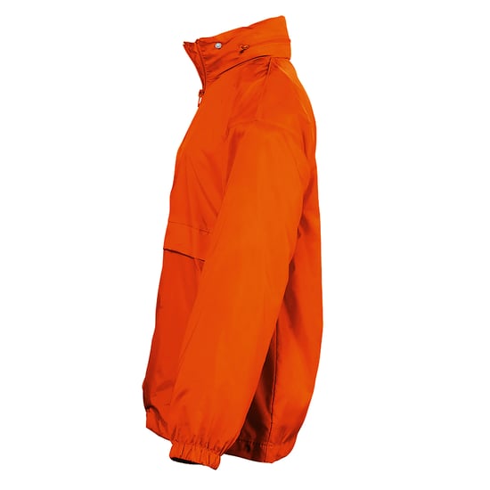 SOLS Kids Unisex Surf Windbreaker Jacket (Water Resistant And Windproof) (Orange) - Image 3