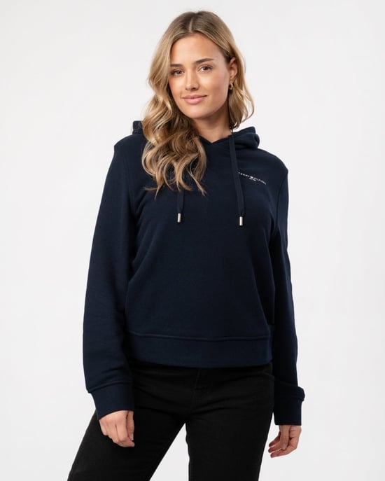 Sudadera con capucha para mujer Tommy Hilfiger 1985 Relax Mini Corp Logo - Image 1