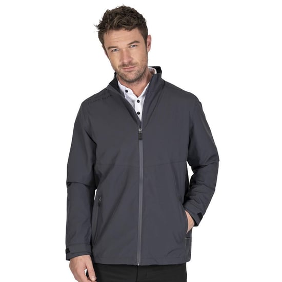 Island Green Mens Stretch Golf Waterproof Jacket (Charcoal/Black) - Image 1