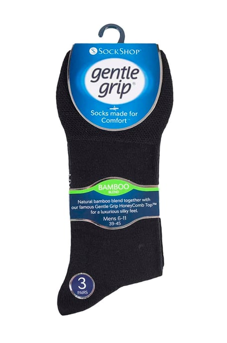 Tienda de Calcetines Gentle Grip - 6 Pares de Calcetines de Bambú No Elásticos para Hombre - SOMRM01 - Image 2