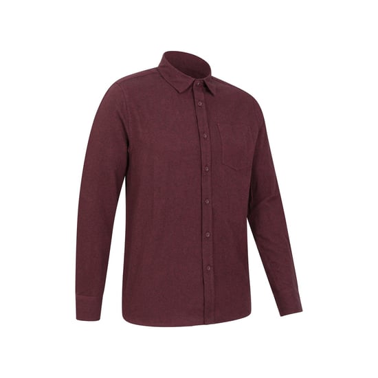 Mountain Warehouse Mens Bamford Melange Shirt (Burgundy) - Image 4