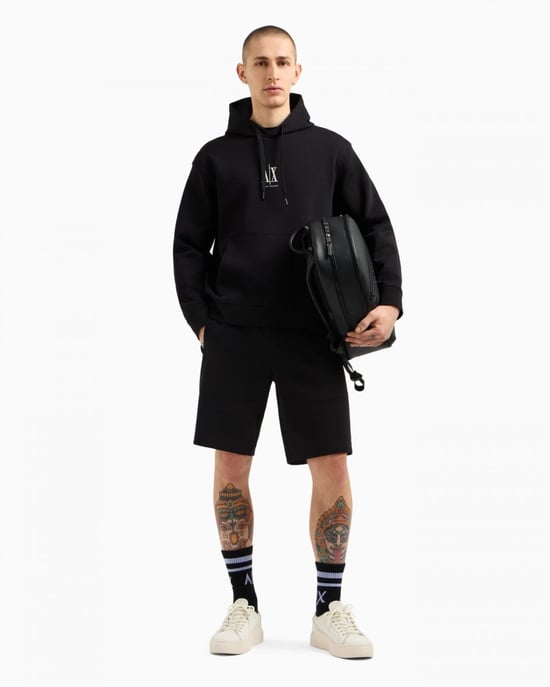 Sudadera con capucha de hombre Armani Exchange con logotipo A|X bordado en el centro - Image 2