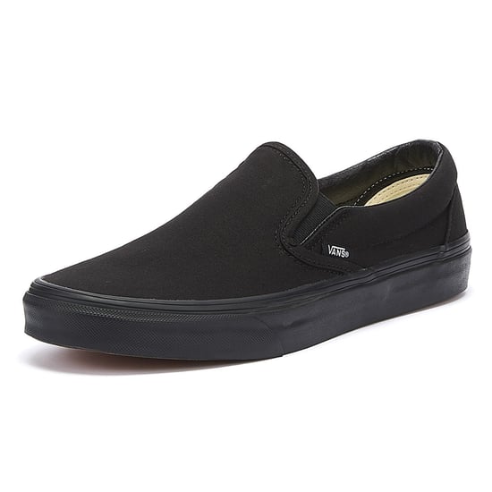 Vans Classic Slip-On Unisex True Black Canvas Skate Trainers - Image 3