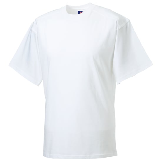 Russell Europe Mens Short Sleeve Cotton T-Shirt (White) - Image 4