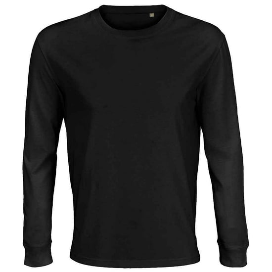SOLS Unisex Adult Pioneer Organic Cotton Long-Sleeved T-Shirt (Deep Black) - Image 1