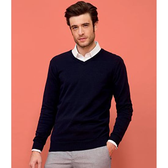 SOLS Mens Galaxy V Neck Sweater (Black) - Image 5