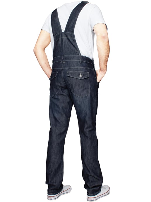 Enzo | Peto vaquero para hombre - Azul oscuro - Image 2