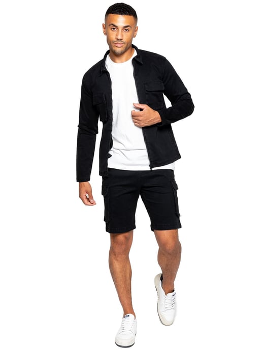 Enzo | Chándal con pantalón corto para hombre - Negro - Image 1