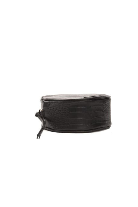 Bolso Cruzado de Cuero Negro Donatella para Mujer Pompei - Image 4