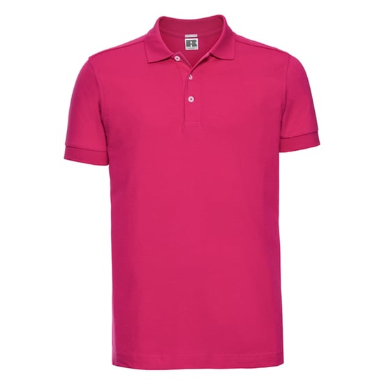 Russell Mens Stretch Fitted Polo Shirt (Fuchsia) - Image 1